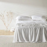 Cloud | Signature Sateen Sheet Set Made with 100% Bamboo Lyocell #Color_cloud