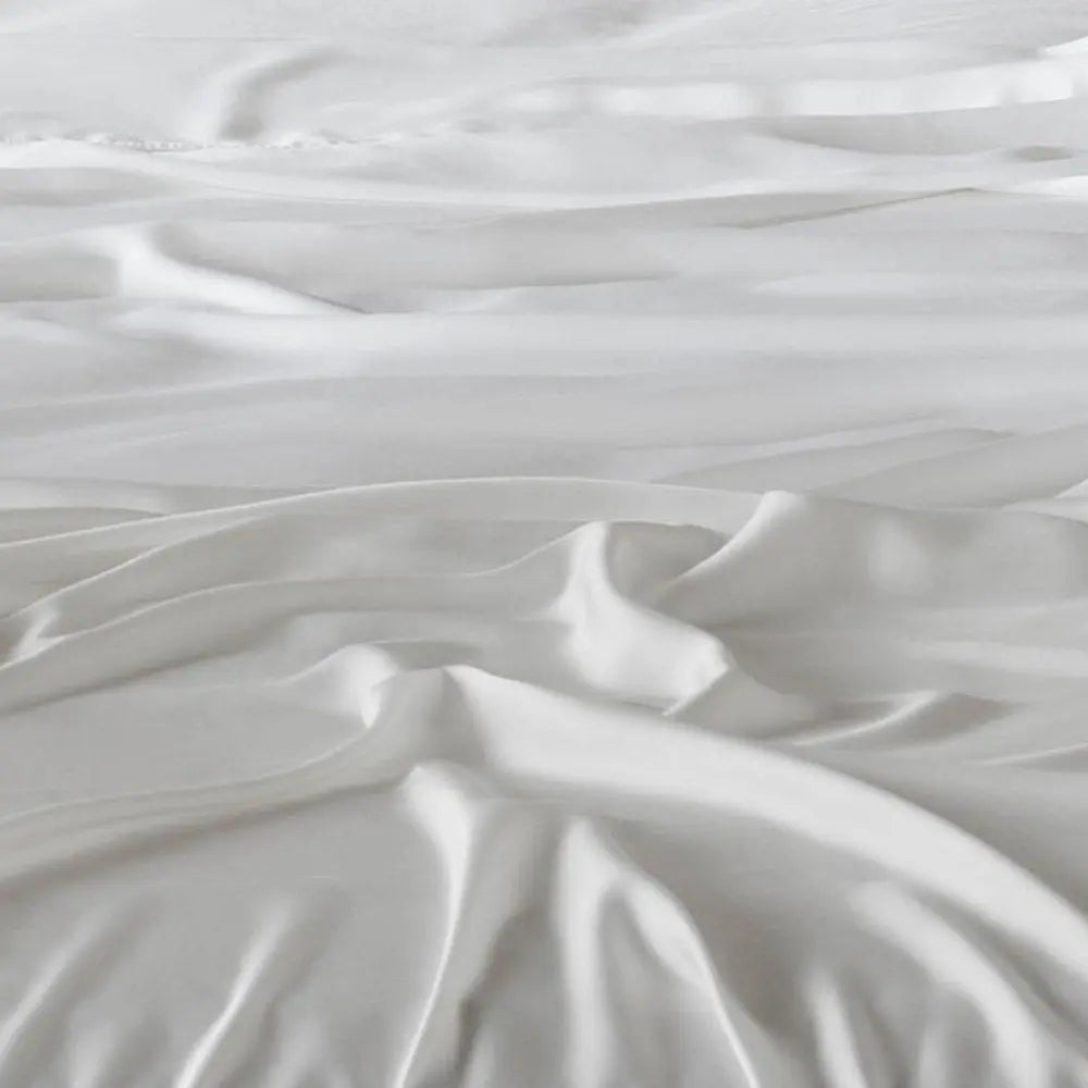 Cloud | Signature Sateen Sheet Set Made with 100% Bamboo Lyocell #Color_cloud