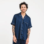 Ocean | Short Sleeve PJ Shirt Made With 100% Bamboo #Color_ocean