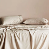 Sand | Signature Sateen Sheet Set Made with 100% Bamboo Lyocell #Color_sand