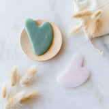 Gua Sha Facial Lifting Tool - Zero Waste Skincare, Plastic Free, Jade or Rose Quartz ZeroWasteStore.com