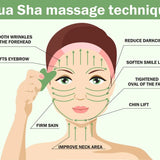 Gua Sha Facial Lifting Tool - Zero Waste Skincare, Plastic Free, Jade or Rose Quartz ZeroWasteStore.com