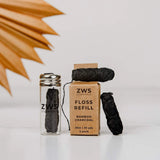 Bamboo Charcoal Floss - Zero Waste Dental Floss, 30m, Vegan, Biodegradable, Refillable ZeroWasteStore.com