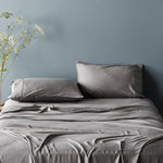 Fog | Sateen+ Pillowcase Set Made with 100% Organic Bamboo #Color_fog