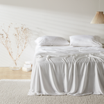 Cloud | Signature Sateen Pillowcase Set Made With 100% Organic Bamboo #Color_cloud