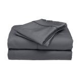 Slate | Signature Sateen Sheet Set Made with 100% Bamboo Lyocell #Color_slate