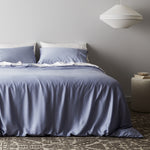 Sky | Signature Sateen Duvet Cover Made with 100% Organic Bamboo #Color_sky