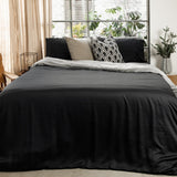 Onyx | Signature Sateen Duvet Cover Made with 100% Organic Bamboo #Color_onyx