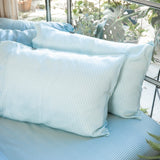 Starlight Blue Stripes | Signature Sateen Pillowcase Set Made With 100% Organic Bamboo #Color_starlightbluestripes